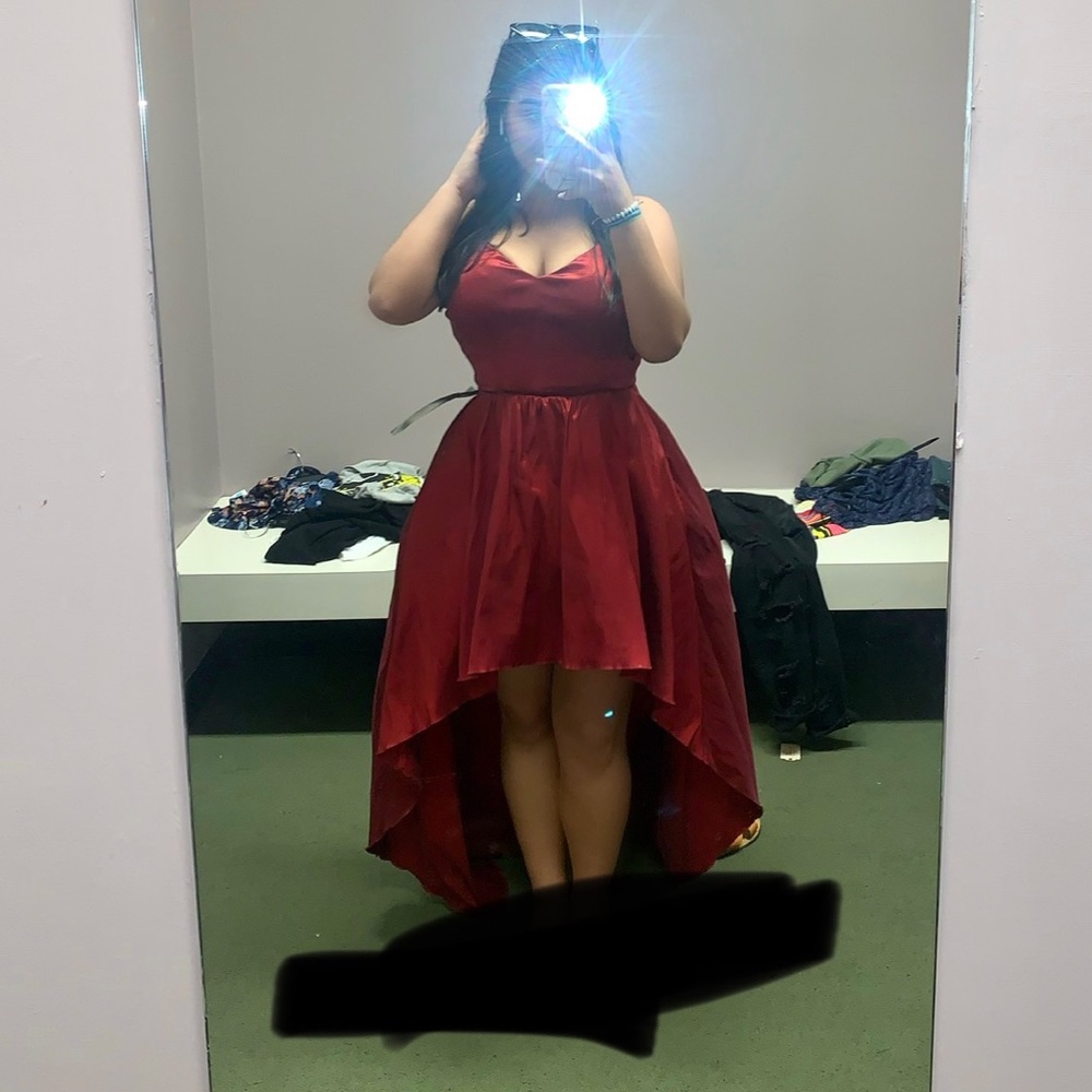 red high low prom/homecoming dress